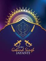 Guru gobind singh jayanti celebration background vector