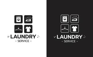 Laundry design logo template illustration vector