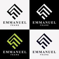 Letter E or W Monogram Luxury Style Brand Identity Business Logo Design Vector