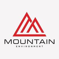 letra m monograma símbolo icono montaña forma marca identidad logotipo diseño vector
