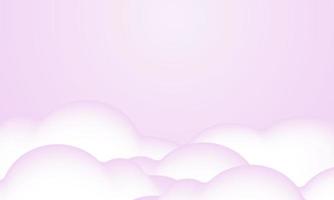 illustration vector 3d beautiful clouds on pink backdrop place