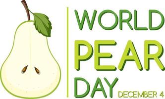 World Pear Day Poster Design vector