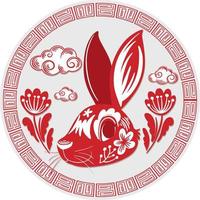 Chinese Lunar New Year Rabbit symbol 2023 vector