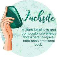 Fuchsite stone with text vector