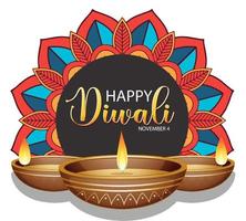 Happy Diwali Festival of Lights vector