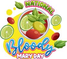 National Bloody Mary Day Banner Design vector