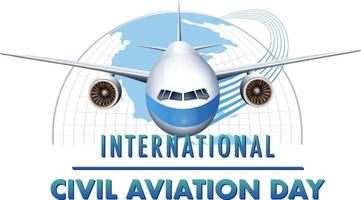 diseño de banner del día mundial de la aviación civil vector