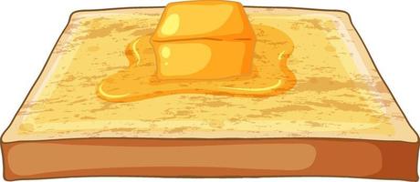 Isolated delicious butter bread vector