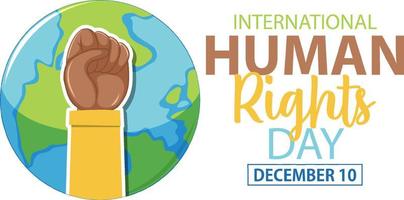 International Human Rights Day text for banner design vector