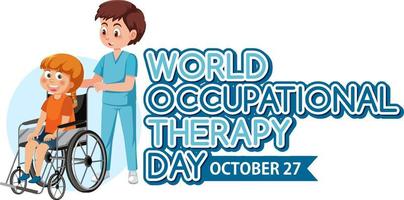 World Occupational Therapy Day Banner Design vector