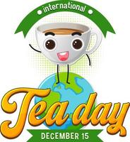 International Tea Day Banner Design vector