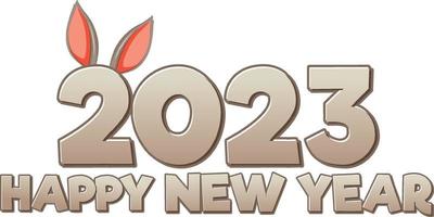 feliz año nuevo 2023 año del banner de conejo vector