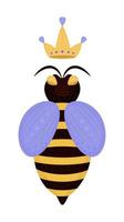 Bee queen, colorful illustration vector