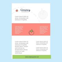 Template layout for Tomato comany profile annual report presentations leaflet Brochure Vector Background