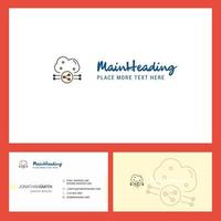 Cloud sharing Logo design with Tagline Front and Back Busienss Card Template Vector Creative Design