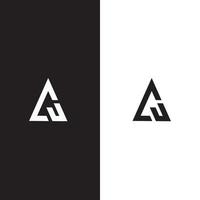 aj logo carta monograma plantilla de diseño de logotipo moderno vector
