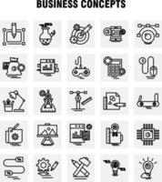 iconos de línea de conceptos de negocio establecidos para infografía kit uxui móvil y diseño de impresión incluyen dólar dinero moneda moneda escala taza bebida té colección moderno logotipo infográfico y pictograma vector