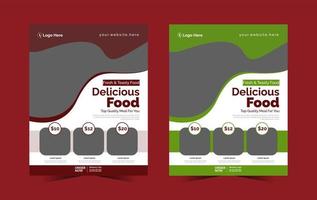 FOOD MENU FLYER TEMPLATE vector