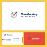 Dart Logo design with Tagline Front and Back Busienss Card Template Vector Creative Design