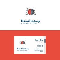 Flat Brain Logo and Visiting Card Template Busienss Concept Logo Design vector