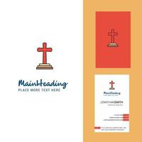 Grave Creative Logo and business card vertical Design Vector