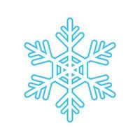 Simple snowflake made of blue lines. Festive decoration for New Year and Christmas, symbol of winter, element for design. Vector illustration