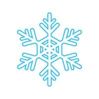 Simple snowflake made of blue lines. Festive decoration for New Year and Christmas, symbol of winter, element for design. Vector illustration