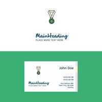 Flat Medal Logo and Visiting Card Template Busienss Concept Logo Design vector