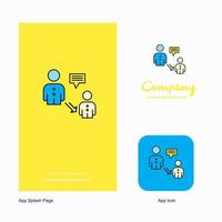 Communication Company Logo App Icon and Splash Page Design Creative Business App Design Elements vector