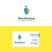 Flat Idea Logo and Visiting Card Template Busienss Concept Logo Design vector