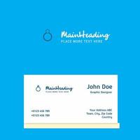 Ring logo Design with business card template Elegant corporate identity Vector