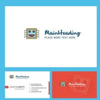Processor Logo design with Tagline Front and Back Busienss Card Template Vector Creative Design