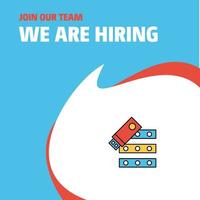 Join Our Team Busienss Company Files copy We Are Hiring Poster Callout Design Vector background