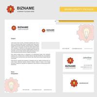 Power setting Business Letterhead Envelope and visiting Card Design vector template