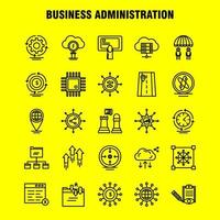 Business Administration Line Icons Set For Infographics Mobile UXUI Kit And Print Design Include Cloud Router Network Internet Arrow Focus Target Direction Collection Modern Infographic Lo vector