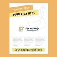 clipboard Title Page Design for Company profile annual report presentations leaflet Brochure Vector Background