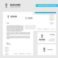 Networks setting Business Letterhead Envelope and visiting Card Design vector template