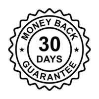 30 days money back guarantee icon vector for graphic design, logo, website, social media, mobile app, UI illustration