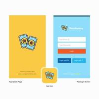 Company Halloween cards Splash Screen and Login Page design with Logo template Mobile Online Business Template vector