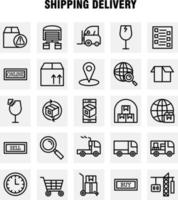 paquete de iconos de línea de entrega de envío para diseñadores y desarrolladores iconos de búsqueda de ubicación de globo entrega envío en línea vector de transporte de compras