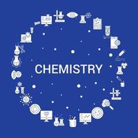 conjunto de iconos de química plantilla de vector infográfico