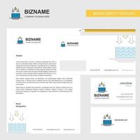 Water evaporation Business Letterhead Envelope and visiting Card Design vector template