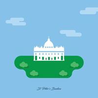 World Famous monuments and landmarks design with light blue background vector