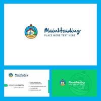 Christmas globe Logo design with Tagline Front and Back Busienss Card Template Vector Creative Design