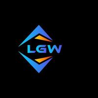 LGW abstract technology logo design on Black background. LGW creative initials letter logo concept. vector