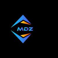 MDZ abstract technology logo design on Black background. MDZ creative initials letter logo concept. vector