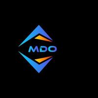 Diseño de logotipo de tecnología abstracta mdo sobre fondo negro. concepto de logotipo de letra de iniciales creativas mdo. vector