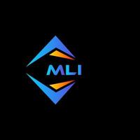 diseño de logotipo de tecnología abstracta mli sobre fondo negro. concepto de logotipo de letra de iniciales creativas mli. vector