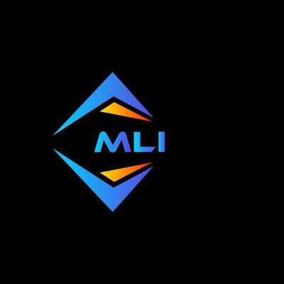 MLI abstract technology logo design on Black background. MLI creative initials letter logo concept.