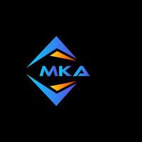 mka diseño de logotipo de tecnología abstracta sobre fondo negro. concepto de logotipo de letra de iniciales creativas mka. vector